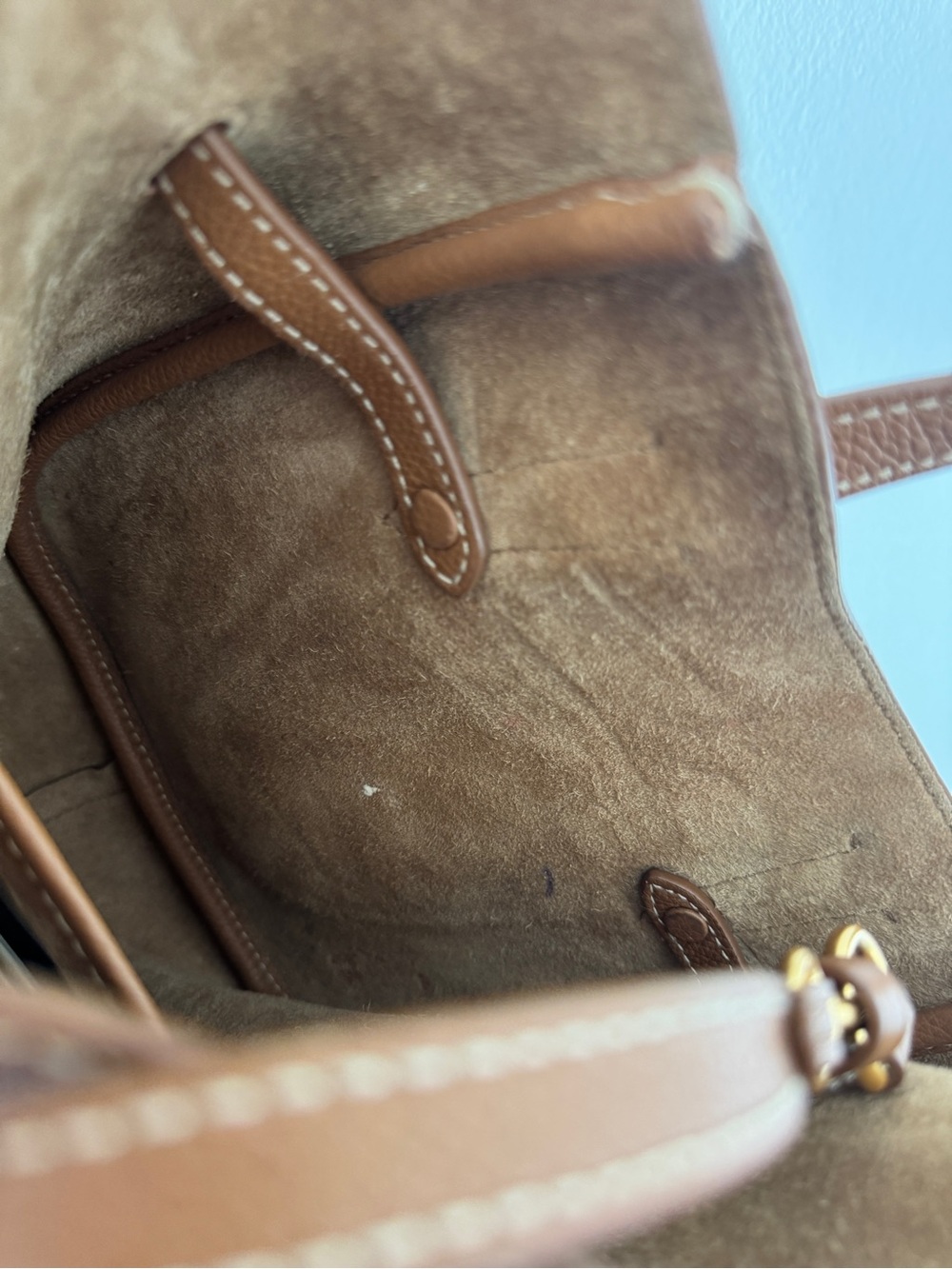 POLO RALPH LAUREN ID Small Leather Top Handle Bag in Brown - Picture 6 of 7